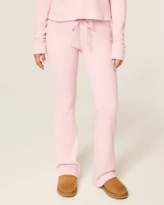 Gilly Hicks Pantaloni bootcut confortabili, cu model waffle