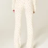 Gilly Hicks Pantaloni bootcut confortabili, cu model waffle Gilly Hicks Pantaloni bootcut confortabili, cu model waffle