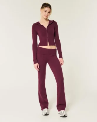 Gilly Hicks Pantaloni confortabili din tricot, cu talie pliată