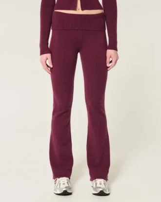 Gilly Hicks Pantaloni confortabili din tricot, cu talie pliată