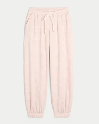 Gilly Hicks Pantaloni de jogging largi, confortabili, cu model waffle