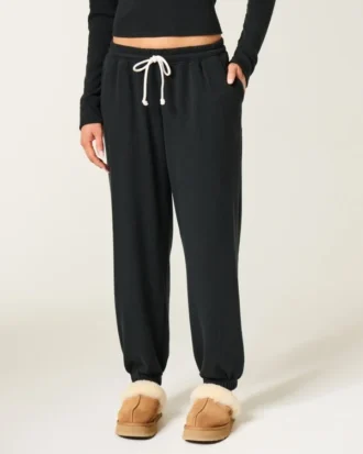 Gilly Hicks Pantaloni de jogging largi, confortabili, cu model waffle
