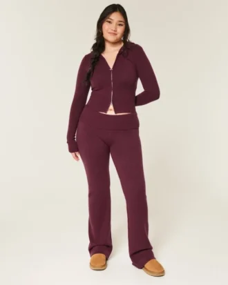 Gilly Hicks Pulover tricotat cu talie pliată și pantaloni bootcut