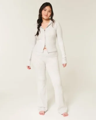 Gilly Hicks Pulover tricotat cu talie pliată și pantaloni bootcut