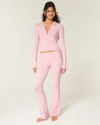Gilly Hicks Pulover tricotat cu talie pliată și pantaloni bootcut