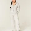Gilly Hicks Pulover tricotat Pantaloni drepți cu talie pliată Gilly Hicks Pulover tricotat Pantaloni drepți cu talie pliată
