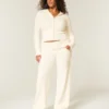Gilly Hicks Pulover tricotat Pantaloni drepți cu talie pliată Gilly Hicks Pulover tricotat Pantaloni drepți cu talie pliată