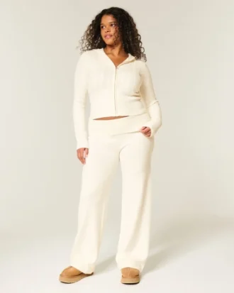 Gilly Hicks Pulover tricotat Pantaloni drepți cu talie pliată
