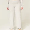 Gilly Hicks Pulover tricotat Pantaloni drepți cu talie pliată Gilly Hicks Pulover tricotat Pantaloni drepți cu talie pliată