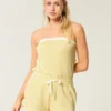 Gilly Hicks Salopetă confortabilă fără bretele, cu model waffle Gilly Hicks Salopetă confortabilă fără bretele, cu model waffle