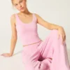 Gilly Hicks Tricou confortabil cu dantelă waffle Gilly Hicks Tricou confortabil cu dantelă waffle