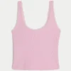 Gilly Hicks Tricou confortabil cu dantelă waffle Gilly Hicks Tricou confortabil cu dantelă waffle