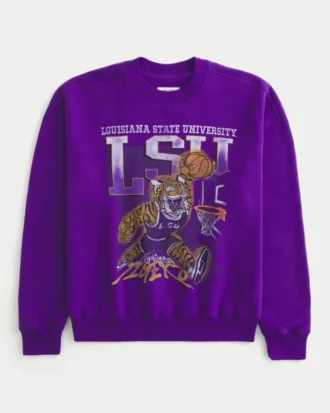 Hanorac boxy LSU Tigers Graphic Crew