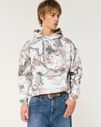 Hanorac cu glugă Boxy Camo