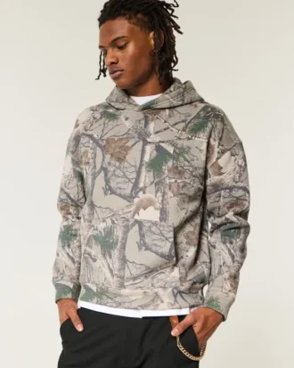 Hanorac cu glugă Boxy Camo Hanorac cu glugă Boxy Camo