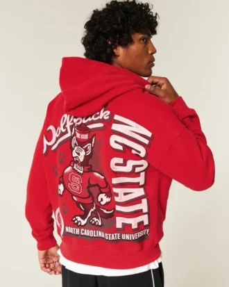 Hanorac cu glugă Boxy North Carolina State University Wolfpack Graphic
