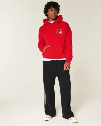 Hanorac cu glugă Boxy North Carolina State University Wolfpack Graphic