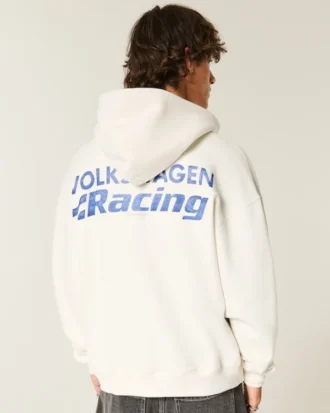 Hanorac cu glugă și fermoar Boxy Volkswagen Racing Graphic
