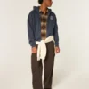 Hanorac cu glugă și fermoar, cu grafică Ford