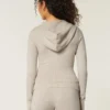 Hanorac cu glugă și fermoar Gilly Hicks Cozy Sweater-Knit Hanorac cu glugă și fermoar Gilly Hicks Cozy Sweater-Knit