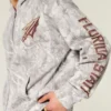 Hanorac cu glugă și fermoar, model camuflaj, cu imprimeu Florida State University Hanorac cu glugă și fermoar, model camuflaj, cu imprimeu Florida State University