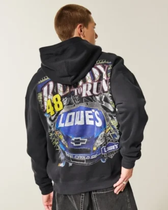 Hanorac cu glugă și fermoar, model Jimmie Johnson Team Lowe’s NASCAR Graphic