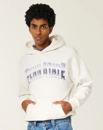 Hanorac cu glugă și imprimeu Boxy Penn State University Nittany Lions Hanorac cu glugă și imprimeu Boxy Penn State University Nittany Lions