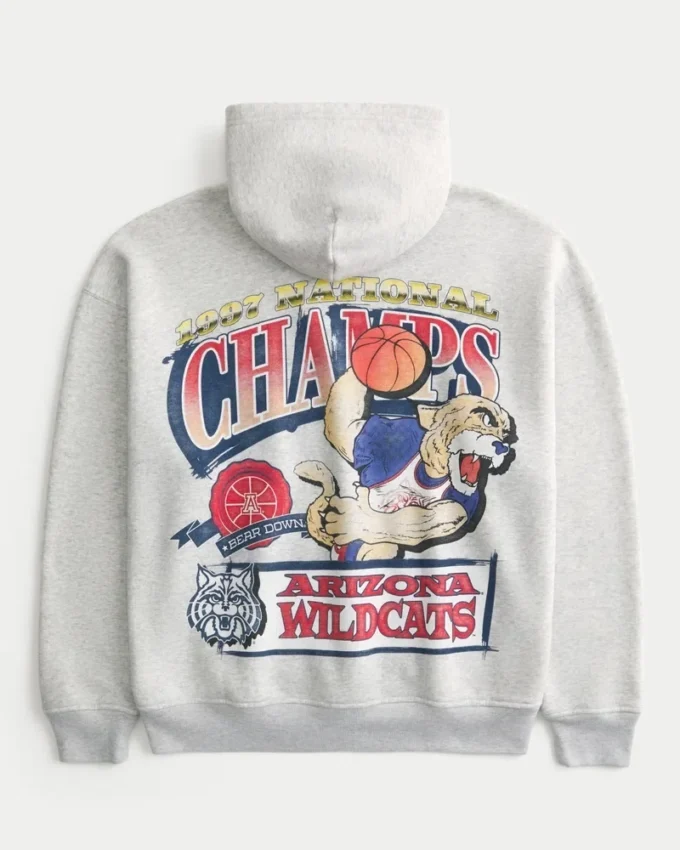 Hanorac cu glugă și imprimeu Boxy University of Arizona Wildcats Hanorac cu glugă și imprimeu Boxy University of Arizona Wildcats
