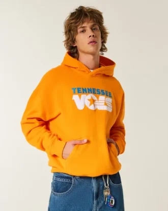 Hanorac cu glugă și imprimeu Boxy University of Tennessee Volunteers Hanorac cu glugă și imprimeu Boxy University of Tennessee Volunteers