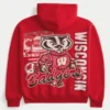 Hanorac cu glugă și imprimeu Boxy University of Wisconsin Badgers Hanorac cu glugă și imprimeu Boxy University of Wisconsin Badgers