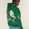 Hanorac cu glugă și imprimeu grafic Boxy University of Miami Hurricanes Hanorac cu glugă și imprimeu grafic Boxy University of Miami Hurricanes