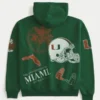 Hanorac cu glugă și imprimeu grafic Boxy University of Miami Hurricanes Hanorac cu glugă și imprimeu grafic Boxy University of Miami Hurricanes