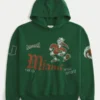Hanorac cu glugă și imprimeu grafic Boxy University of Miami Hurricanes Hanorac cu glugă și imprimeu grafic Boxy University of Miami Hurricanes
