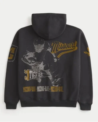 Hanorac cu glugă și imprimeu grafic Boxy University of Missouri Tigers Hanorac cu glugă și imprimeu grafic Boxy University of Missouri Tigers