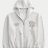 Hanorac cu glugă și imprimeu grafic Boxy Zip-Up University of Miami Hurricanes Hanorac cu glugă și imprimeu grafic Boxy Zip-Up University of Miami Hurricanes