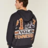 Hanorac cu glugă și imprimeu grafic Boxy Zip-Up University of Tennessee Volunteers Hanorac cu glugă și imprimeu grafic Boxy Zip-Up University of Tennessee Volunteers