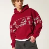 Hanorac cu glugă și imprimeu Indiana University Hoosiers Hanorac cu glugă și imprimeu Indiana University Hoosiers