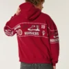 Hanorac cu glugă și imprimeu Indiana University Hoosiers Hanorac cu glugă și imprimeu Indiana University Hoosiers