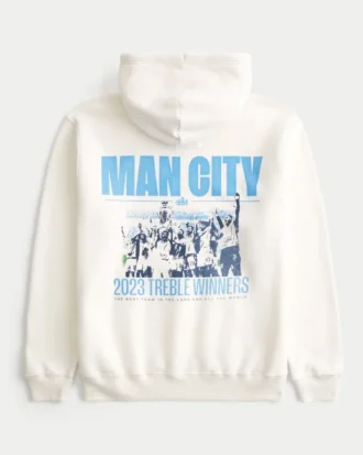 Hanorac cu glugă și imprimeu Manchester City