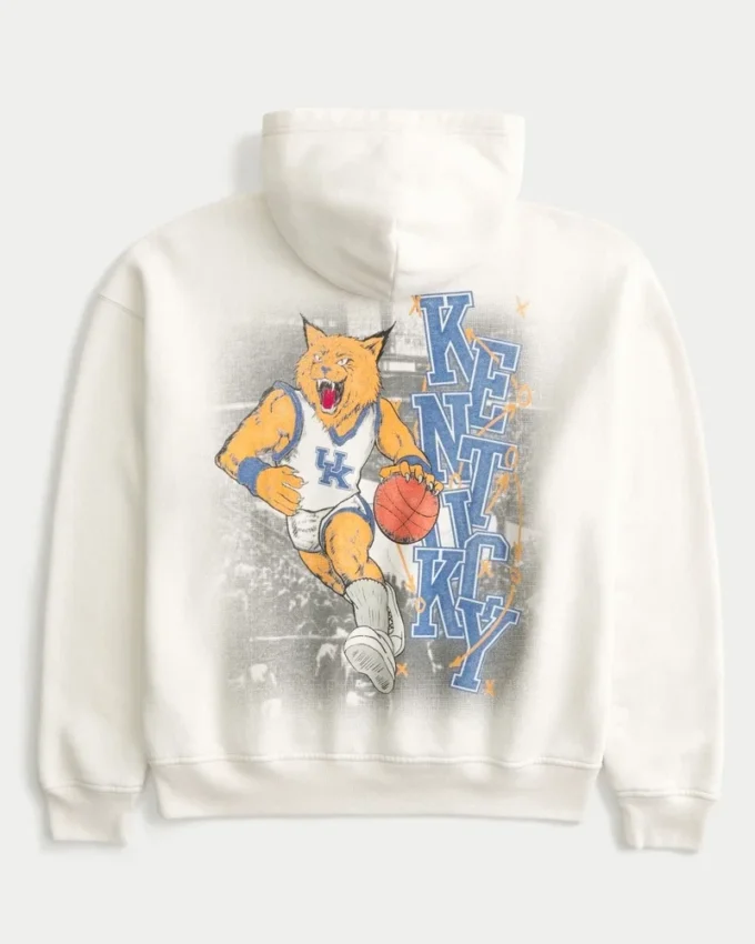 Hanorac cu glugă și imprimeu University of Kentucky Wildcats Hanorac cu glugă și imprimeu University of Kentucky Wildcats