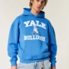 Hanorac cu glugă și imprimeu Yale Bulldogs Hanorac cu glugă și imprimeu Yale Bulldogs