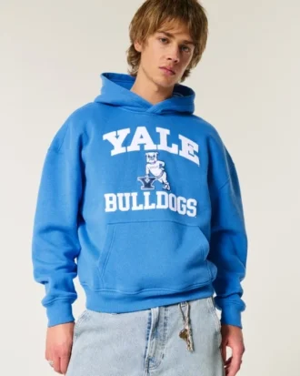 Hanorac cu glugă și imprimeu Yale Bulldogs