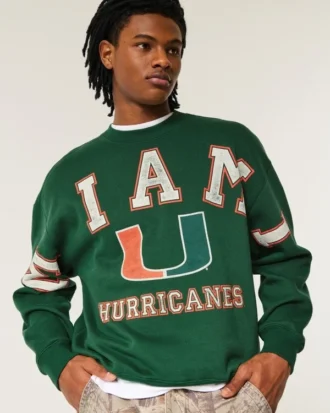 Hanorac cu grafică Boxy University of Miami Hurricanes