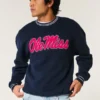 Hanorac cu imprimeu Boxy Ole Miss