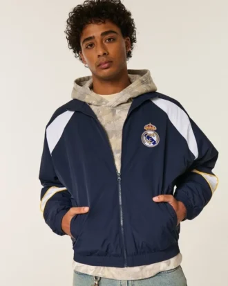 Hanorac cu imprimeu Real Madrid CF căptușit cu fleece