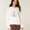 Hanorac Easy New York Guitar Studded Graphic Crew Hanorac Easy New York Guitar Studded Graphic Crew