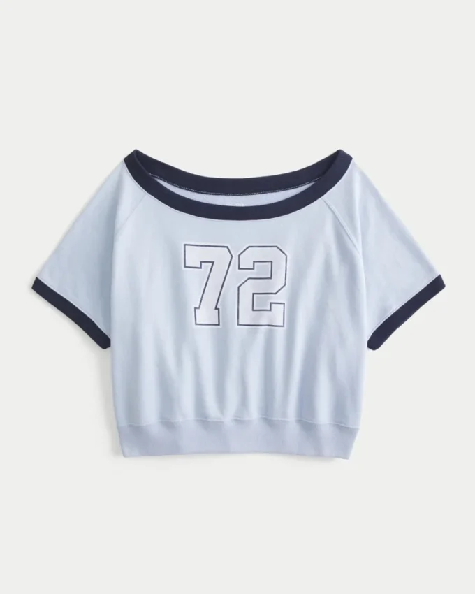 Hanorac grafic cu mâneci scurte din fleece terry Hanorac grafic cu mâneci scurte din fleece terry