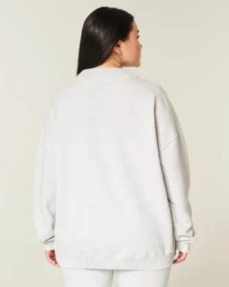 Hanorac oversized cu guler înalt Hanorac oversized cu guler înalt