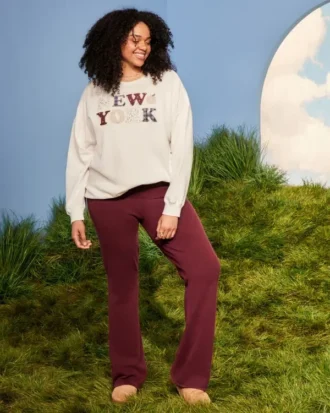 Hanorac oversized cu imprimeu New York