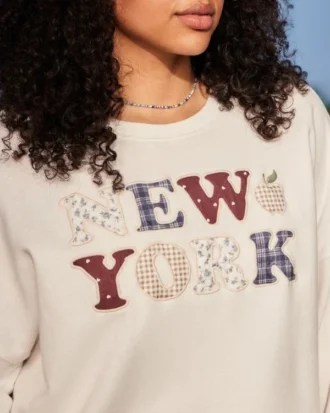 Hanorac oversized cu imprimeu New York